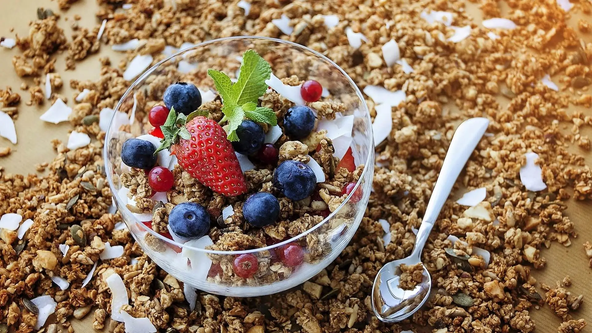 Bowl of granola berry oatmeal