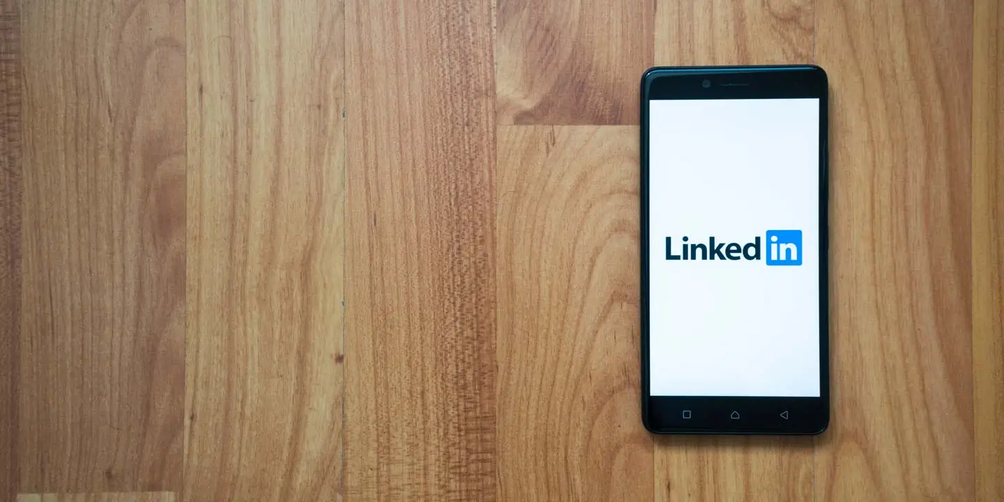 Phone showing Linkedin app