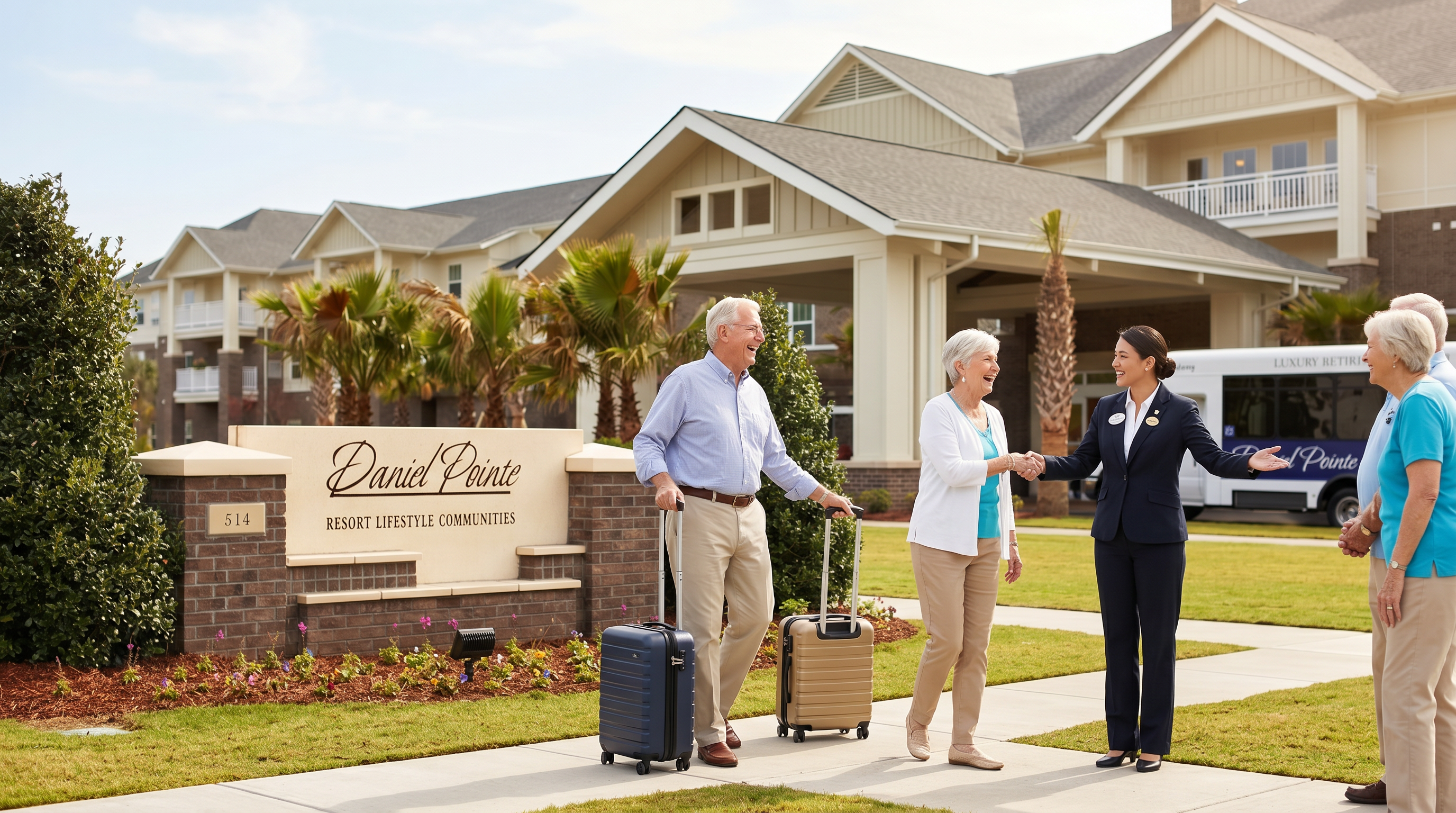 Older adults traveling through the RLC Travel Program and enjoying resort-style retirement living across the country