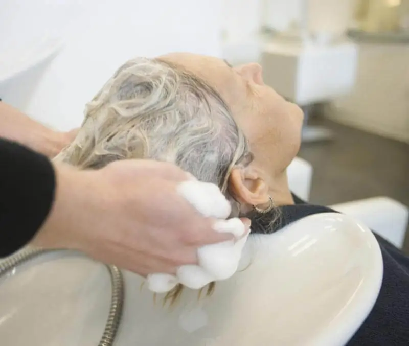 Senior received a haircut and followed it up with hair wash and massage.