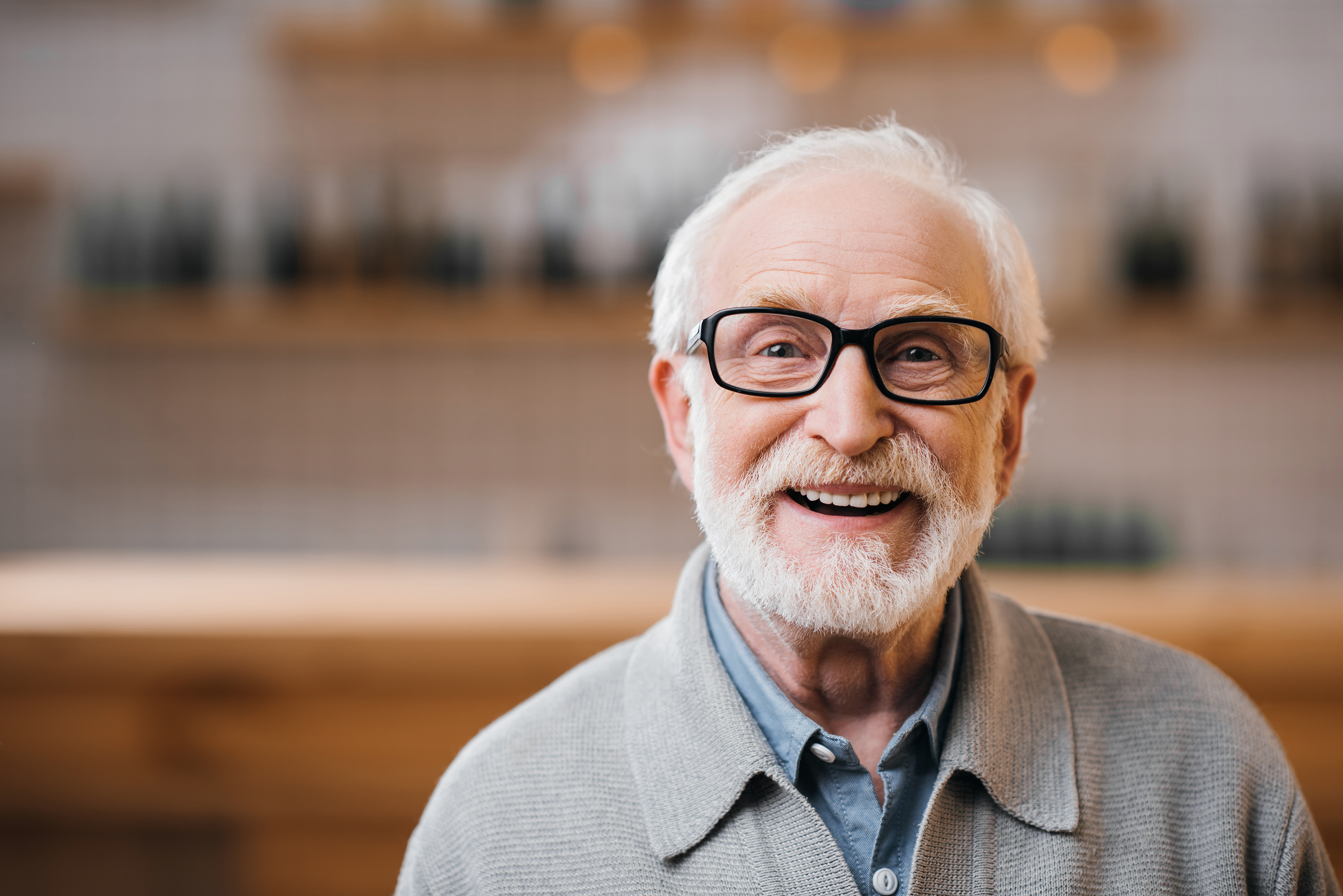 senior gentleman enjoying peace of mind in an independent retirement living community