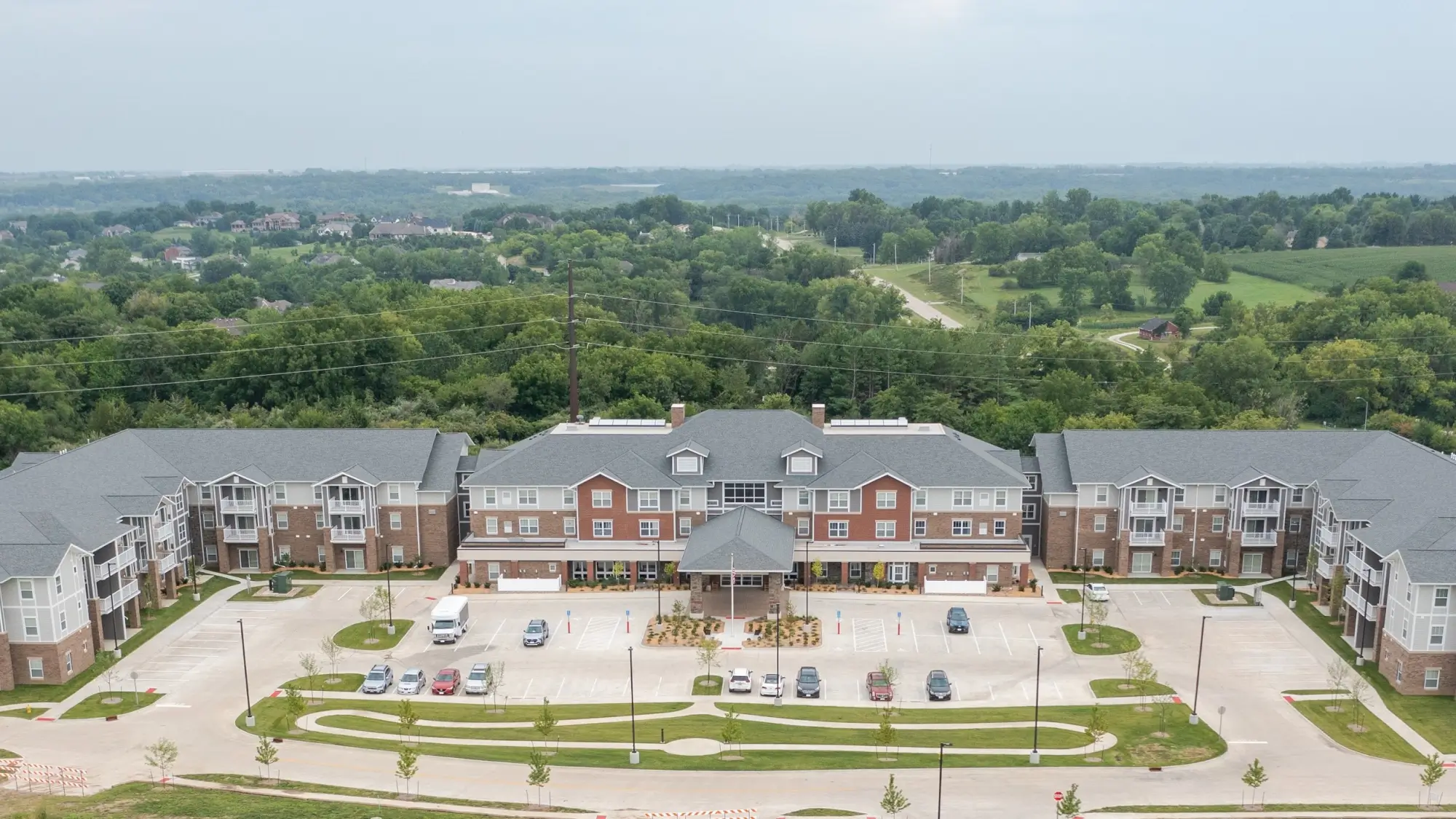 Aerial View of Glen Meadows Retirement Community in West Des Moines, Iowa
