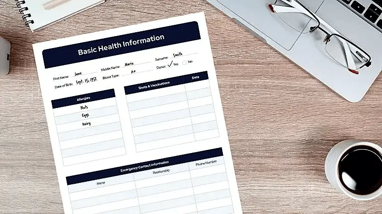 basic health information form