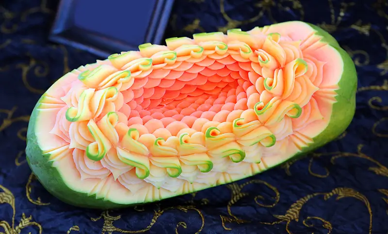 Thai Carving a Watermelon 