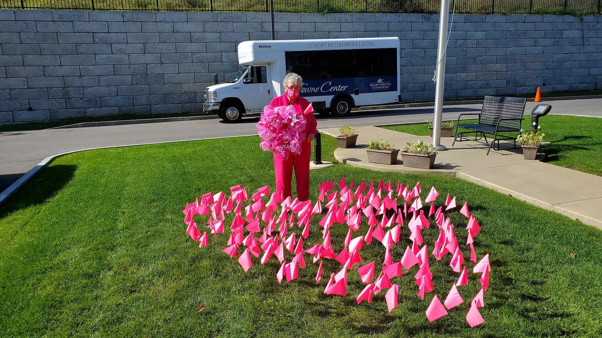 Towne Center Retirement Community in Fayetteville is looking to paint the town pink in a new fundraiser, Fayetteville Fields of Pink, with all proceeds benefiting the nonprofit cancer research organization The Baldwin Fund.